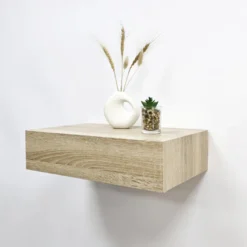 Etagere 1 tiroir effet bois