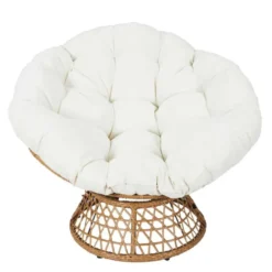 Fauteuil papasan blanc