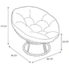 Fauteuil papasan noir