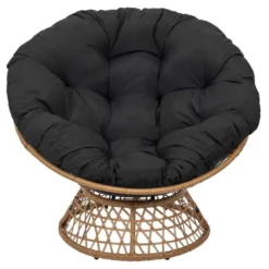 Fauteuil papasan noir