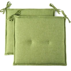 Galette de chaise verte x2
