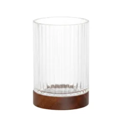 Gobelet en verre et bois