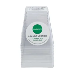 Grande verrine carree x10 plasti