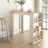 Ilot creme & bois