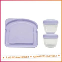 Kit repas 3 pieces violet
