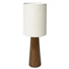 Lampe a poser bois abat jour lin