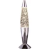 Lampe lave a paillettes argent