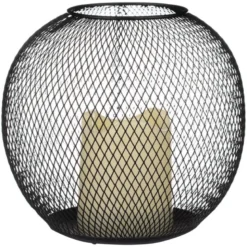 Lampe metal solaire effet bougie