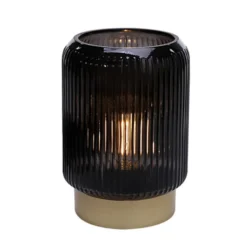 Lanterne led verre strie