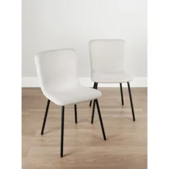 Lot 4 chaises tissu creme