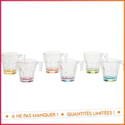 Lot de 6 tasses casablanca