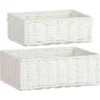 Lot 2 paniers tresses blanc