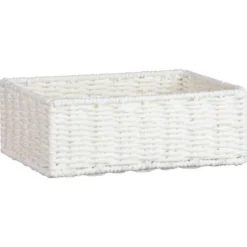 Lot 2 paniers tresses blanc