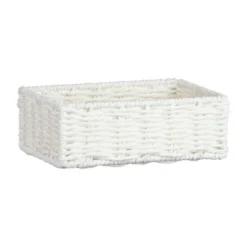 Lot 2 paniers tresses blanc
