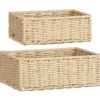 Lot 2 paniers tresses naturel