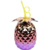 Mason jar ananas avec paille met