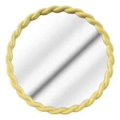 Miroir torsade jaune