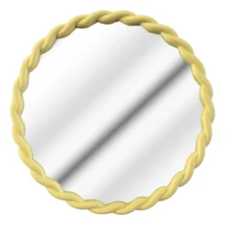 Miroir torsade jaune