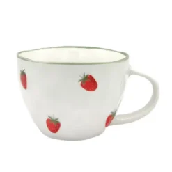 Mug blanc et motif fraise 380ml