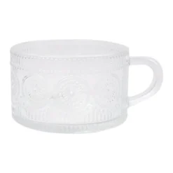2 mugs en verre motif tournesol