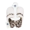Mule bouclette et leopard femme