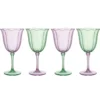 Pack de 4 verres a vin fleur
