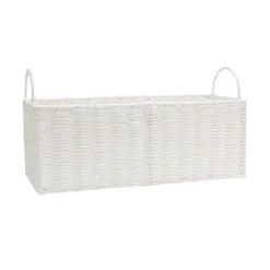 Panier de rangement tresse blanc