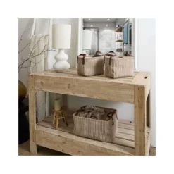 Panier velours cotele x3 taupe