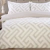 Parure 240x220 geo beige piping