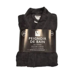Peignoir velours eponge s/m ant