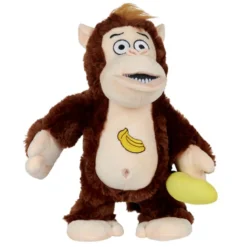 Peluche animee singe banane