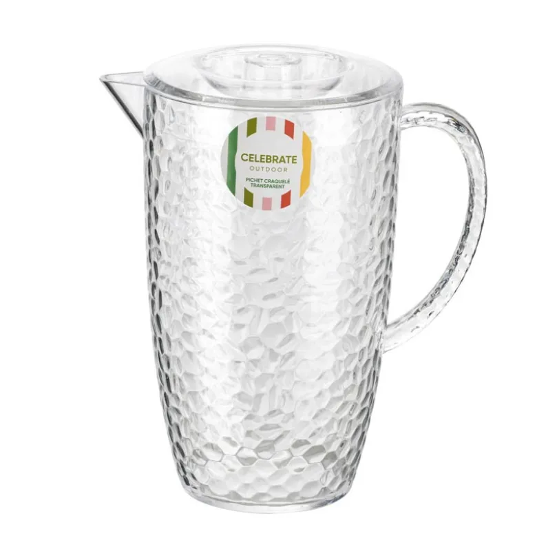Pichet craquele transparent