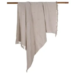 Plaid coton franges 130x170cm