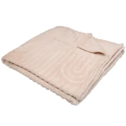 Plaid flanelle arche creme 130x1