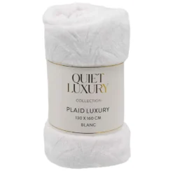 Plaid luxury blanc 130x160cm