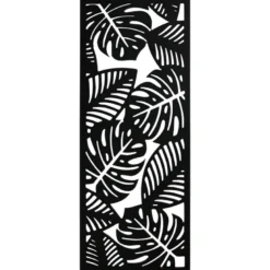 Plaque murale feuillage noire