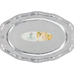 Plateau oval x2 aluminium