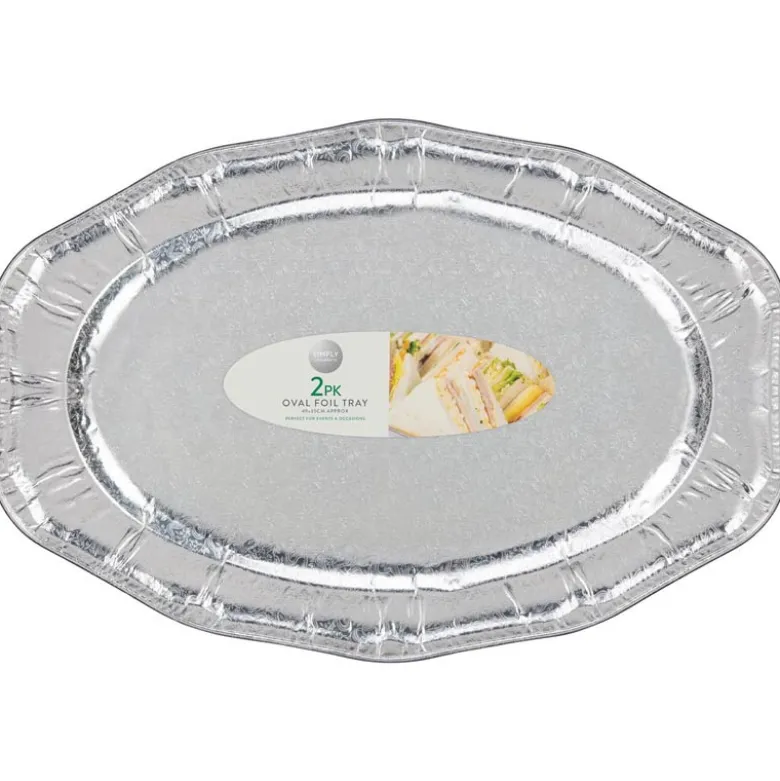 Plateau oval x2 aluminium