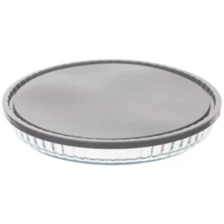 Plat tarte verre + couv d27cm