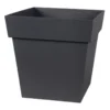 Pot carre toscane 32 cm gris
