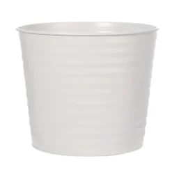 Pot decoratif xl en metal textur