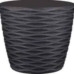 Pot de fleurs en plastique rond