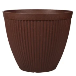 Pot plastique nervure o43cm marr