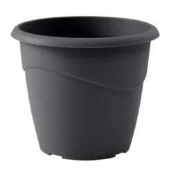 Pot rond marina 25cm gris anthra