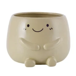 Pot visage beige o15cm