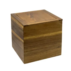 Poubelle acacia 5l 18x18x18cm