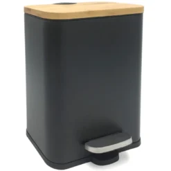 Poubelle 5 litres bambou noire