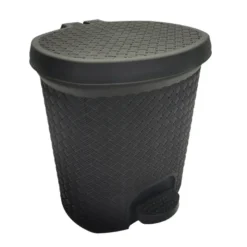 Poubelle salle de bain noire