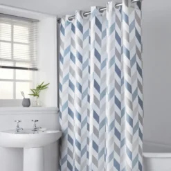 Rideau de douche chevron