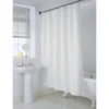 Rideau de douche polyester blanc